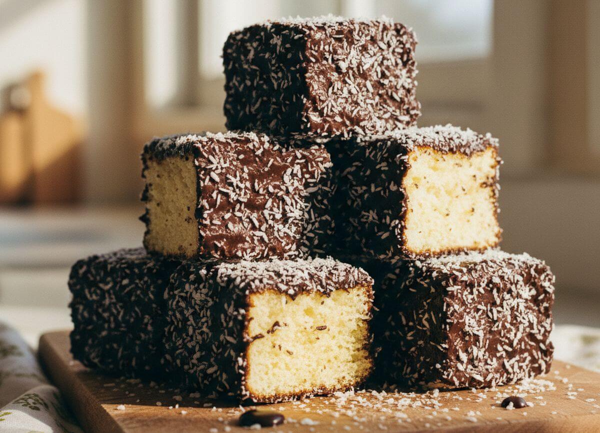 Recette des lamingtons : gâteaux australiens moelleux au chocolat et coco